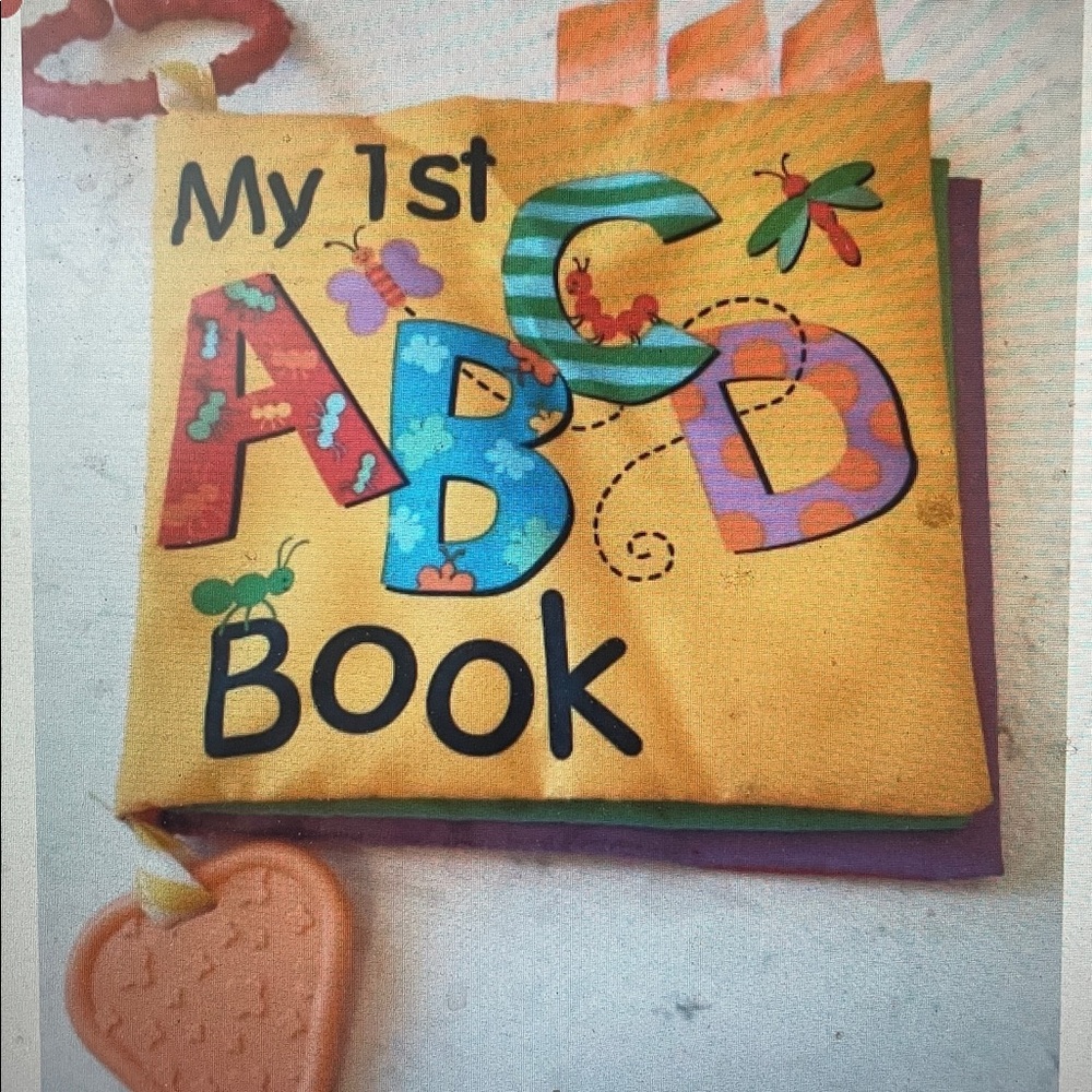 My 1st ABCD Book Baby Toddler Fabric Book Alphabet Crinkle - Playtex